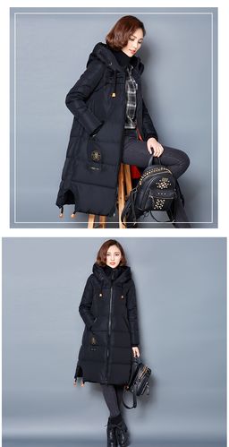 2016冬季必备 韩版中长款加厚羽绒服，修身显瘦穿出女神范